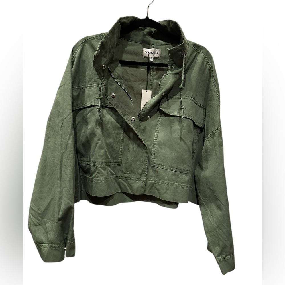 Vigoss Olive Utility crop Jacket size L - Picture 4 of 11